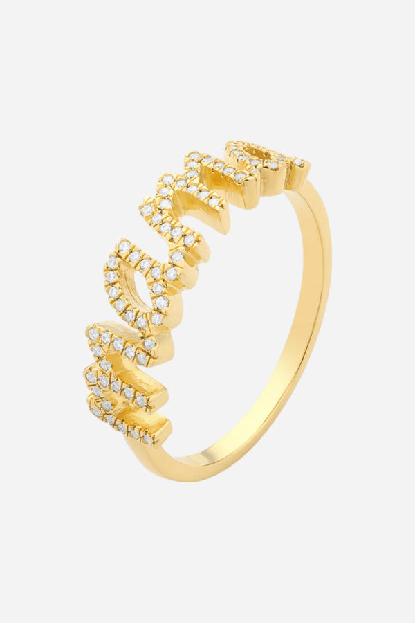 Ella Stein Love You Mama Statement Ring in Gold