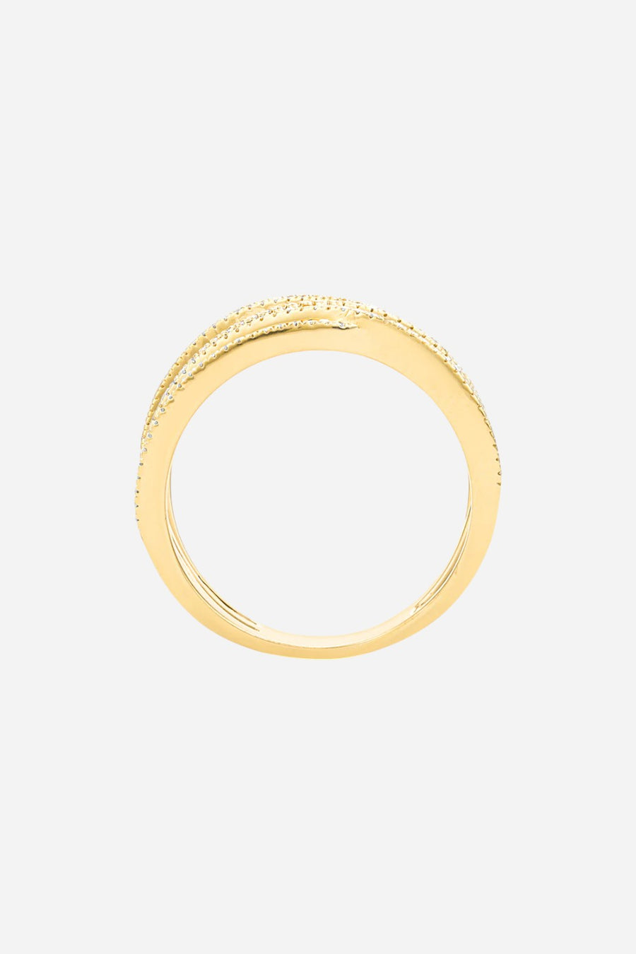 Ella Stein Make Connections Statement Ring Gold – back view