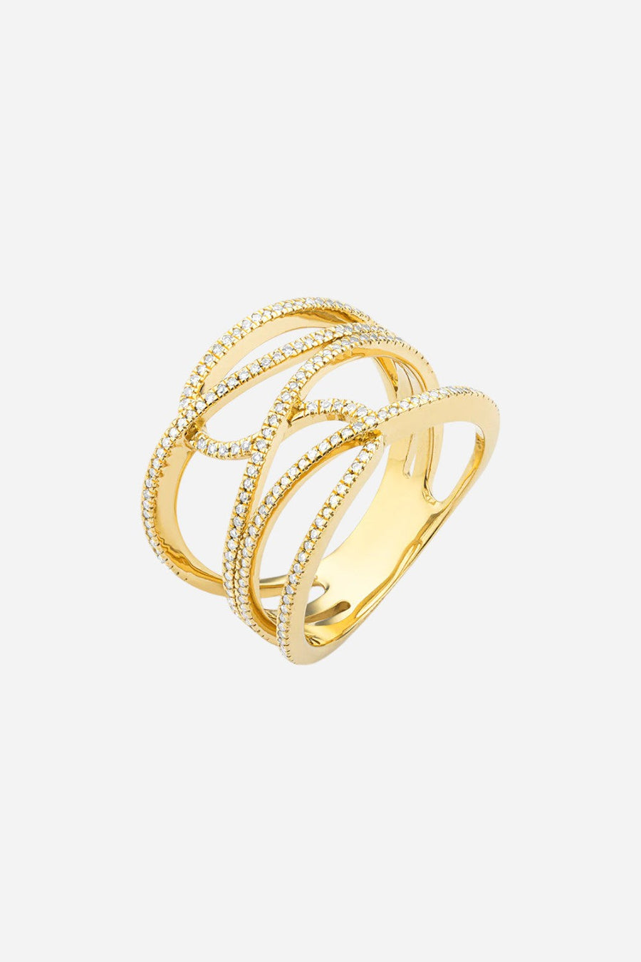 Ella Stein Make Connections Statement Ring Gold – front view