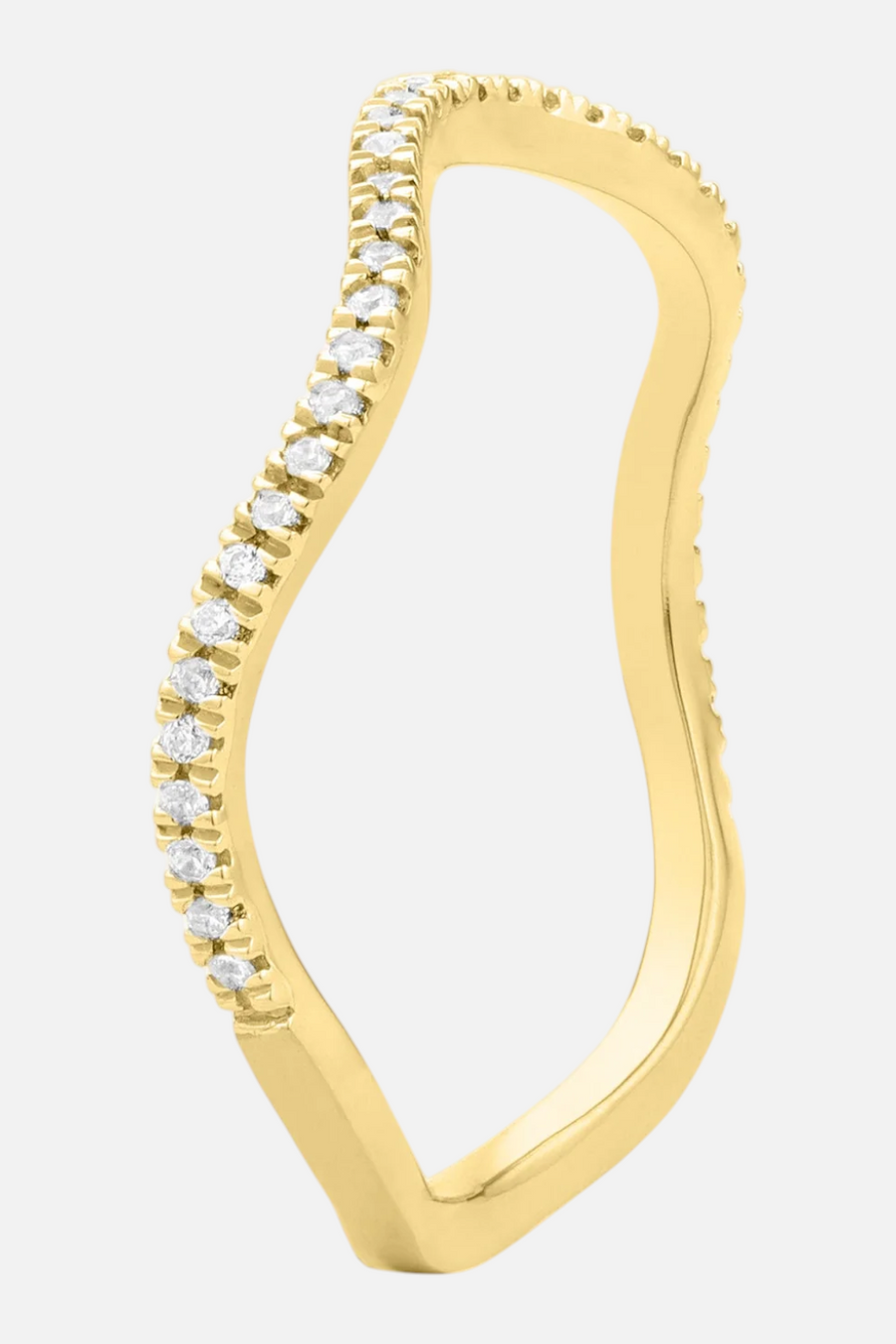 Ella Stein Make Waves Stackable Ring in Gold - Size 6 – detail