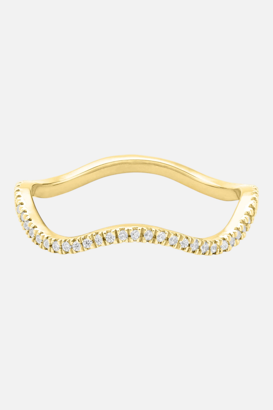 Ella Stein Make Waves Stackable Ring in Gold - Size 8 – flat lay