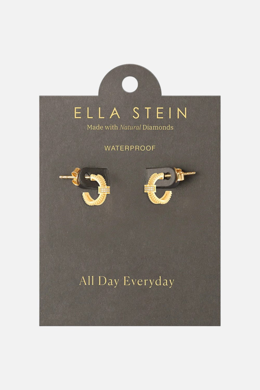 Ella Stein Meet Me Halfway Hoop Earrings in Gold – back view
