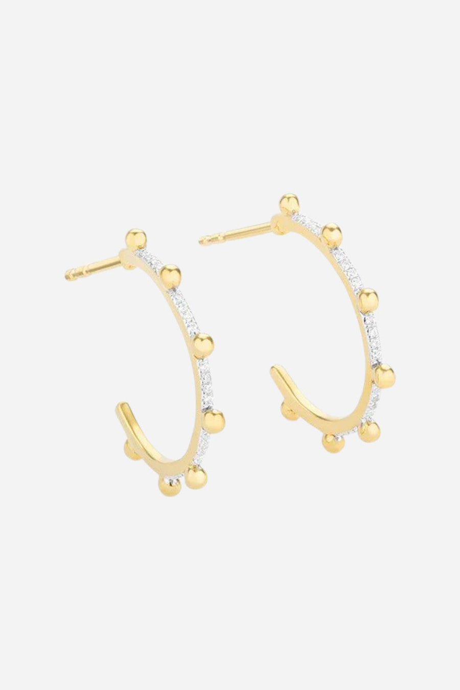 Ella Stein Pearls Of Gold Hoop Earrings – detail