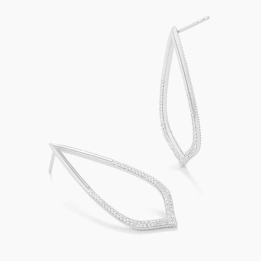 Ella Stein Petal Drop Earrings in Sterling Silver – back view
