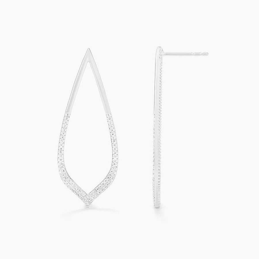 Ella Stein Petal Drop Earrings in Sterling Silver – side view
