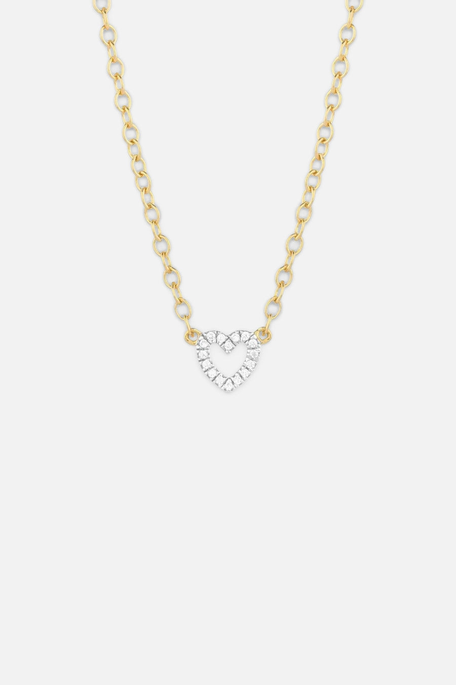 Ella Stein Petite Heart Pendant Necklace in Gold – front view