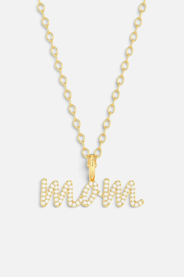 Ella Stein Rockstar Mom Pendant Necklace in Gold