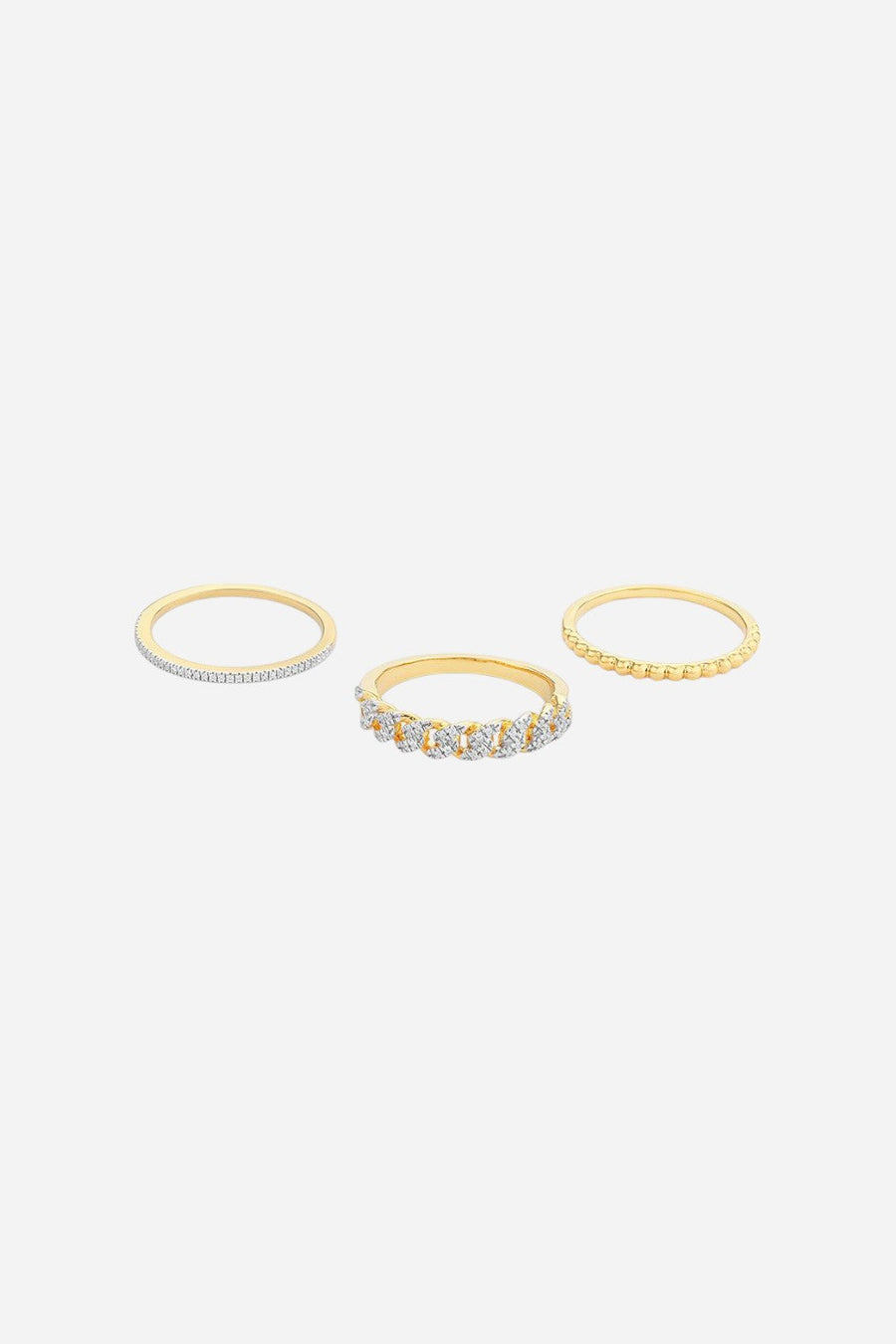 Ella Stein The Space Between Cuban Stackable Ring in Gold – alternate
