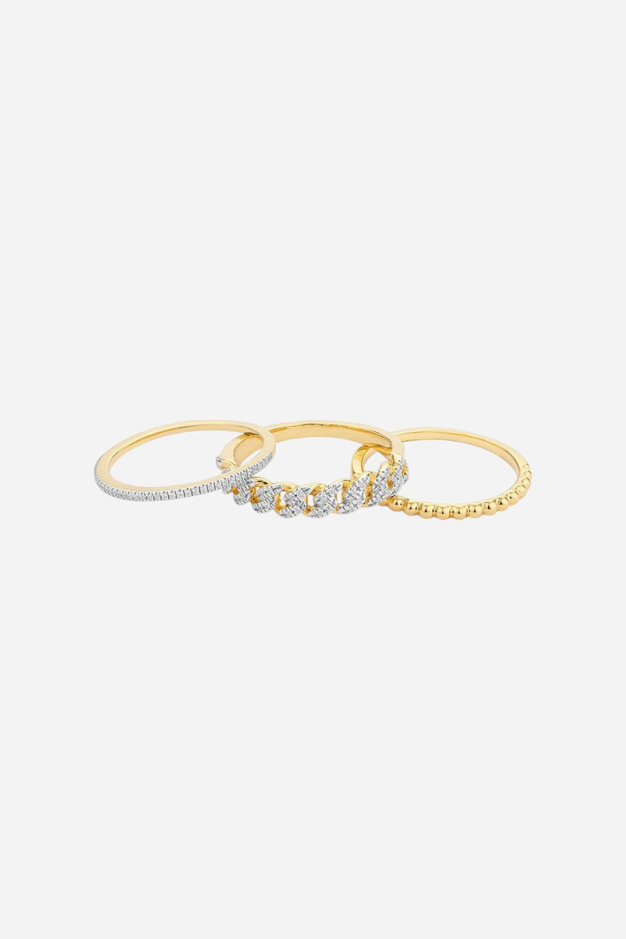 Ella Stein The Space Between Cuban Stackable Ring in Gold – alternate