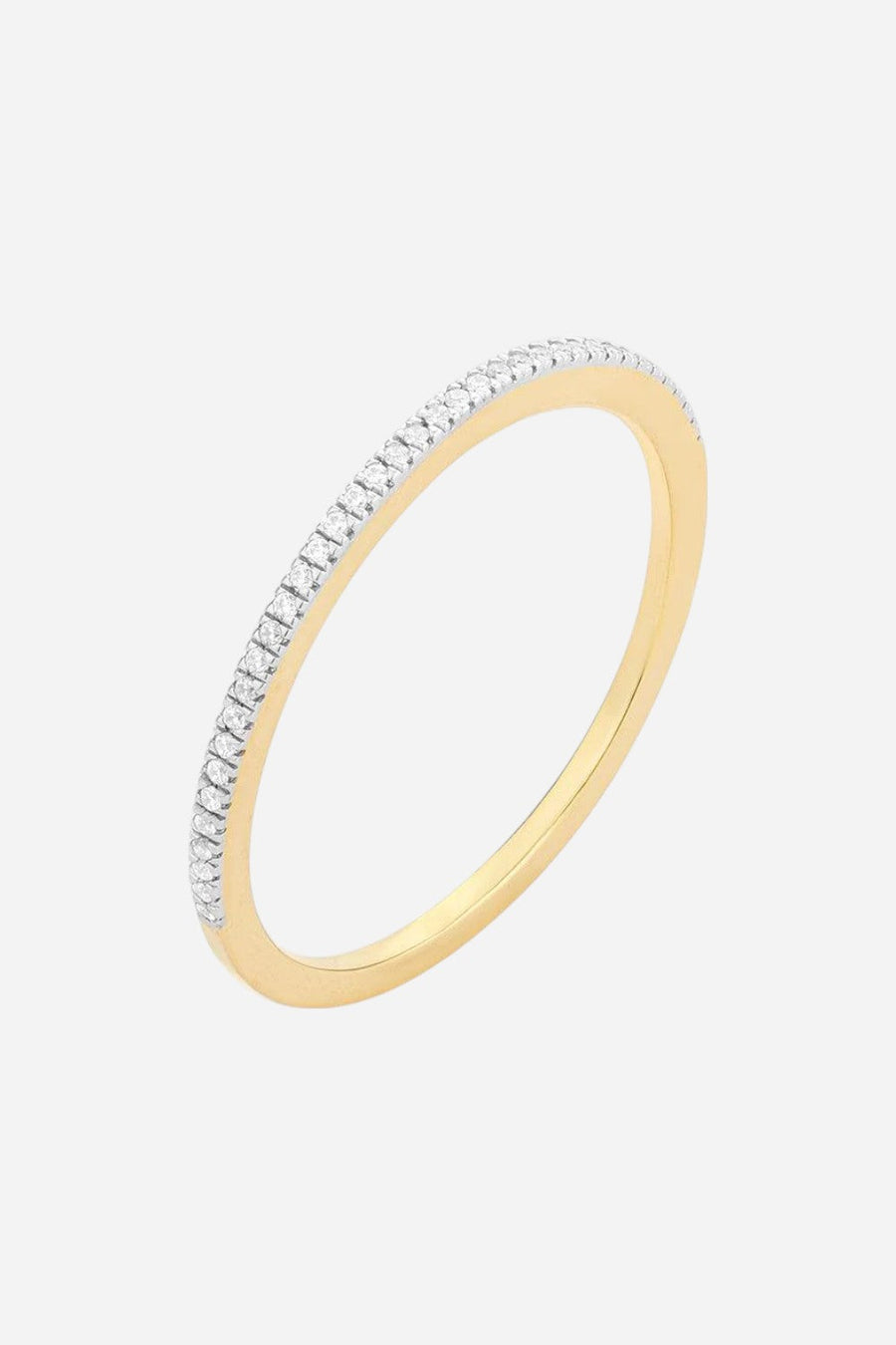 Ella Stein The Space Between Cuban Stackable Ring in Gold – detail