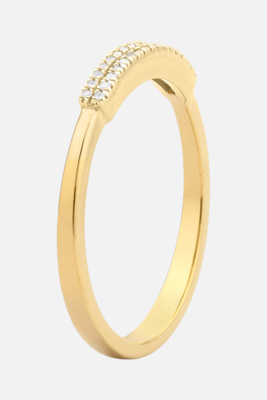 Ella Stein Waterproof Bar None Stackable Ring in Gold – detail