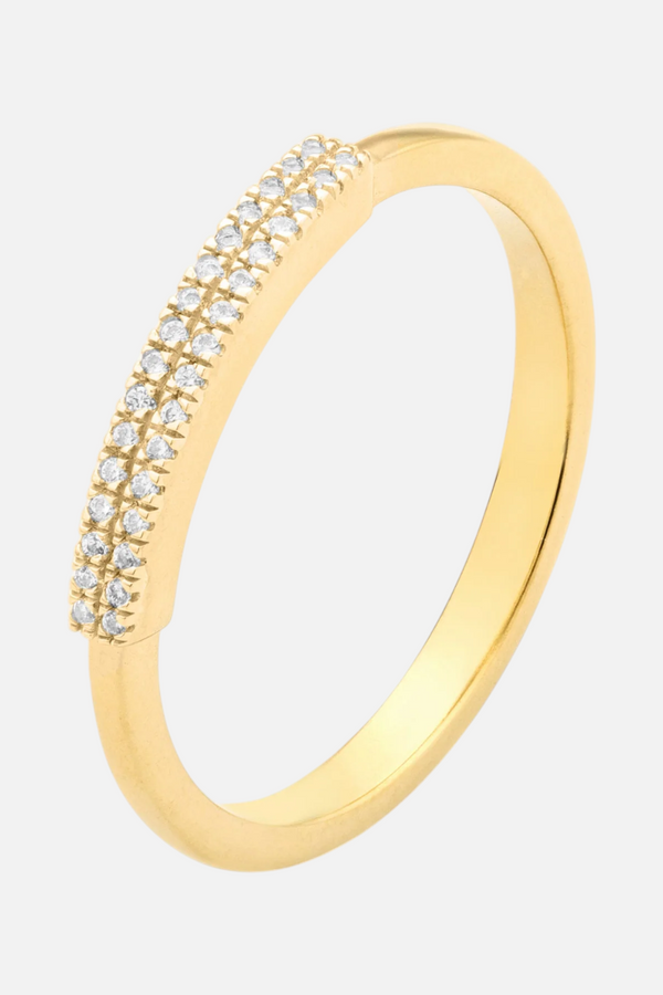 Ella Stein Waterproof Bar None Stackable Ring in Gold