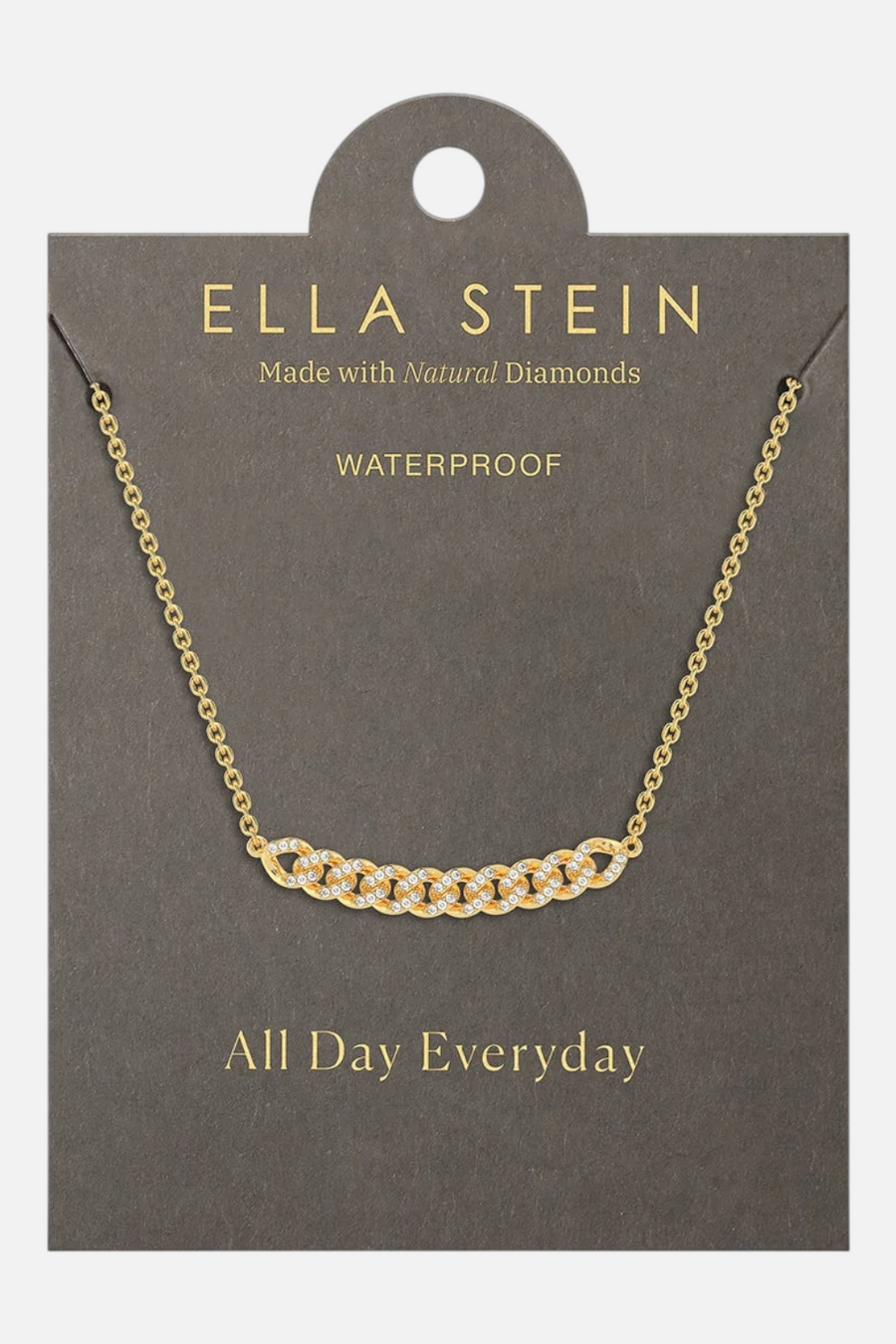 Ella Stein Waterproof Close Knit Pendant Necklace in Gold – back view