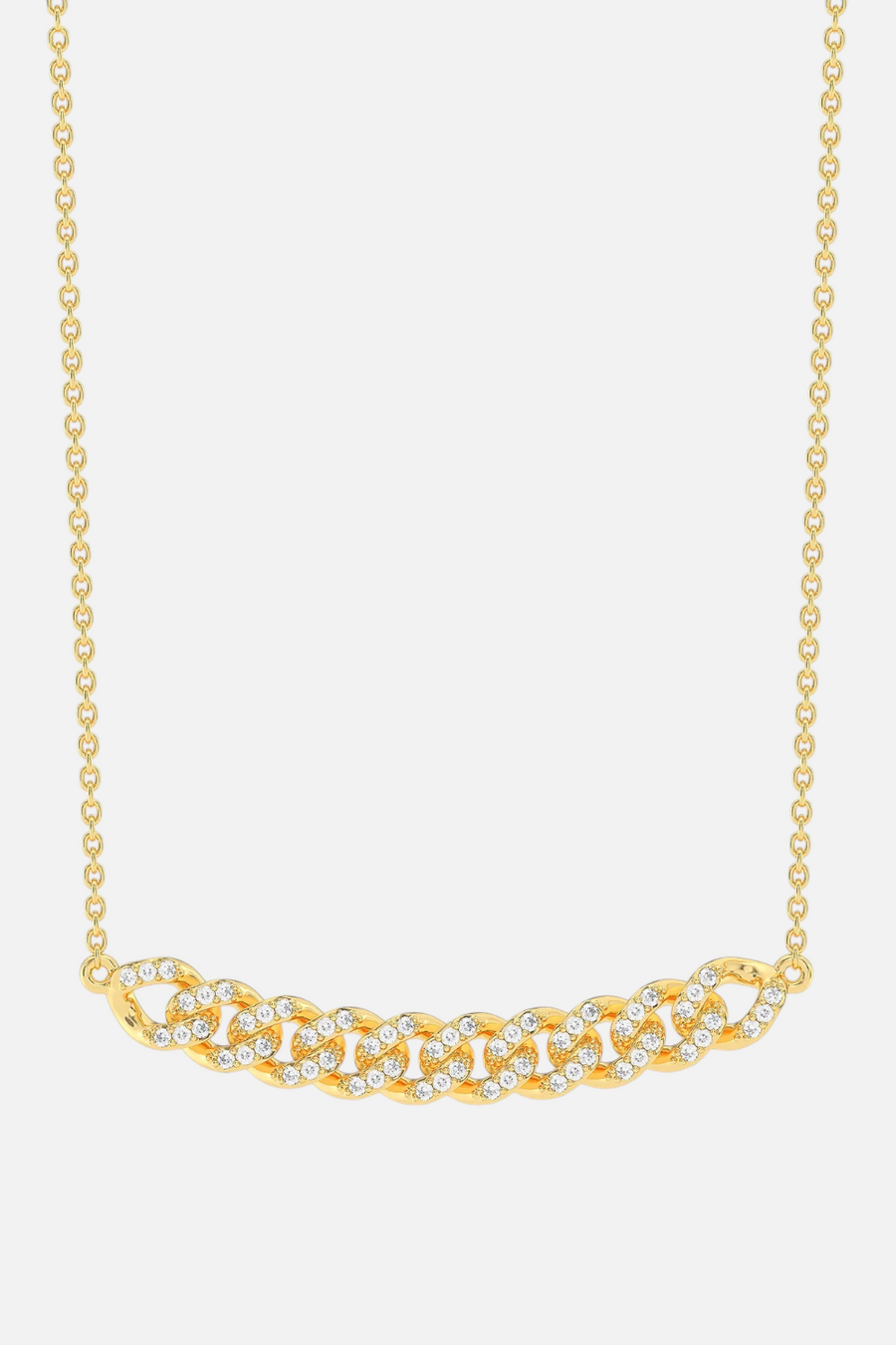 Ella Stein Waterproof Close Knit Pendant Necklace in Gold – front view