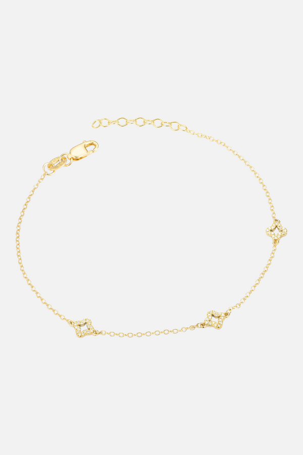 Ella Stein Waterproof Diamond Station Chain Bracelet in Gold