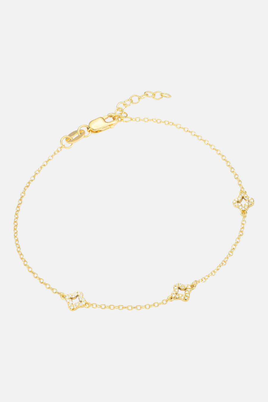 Ella Stein Waterproof Diamond Station Chain Bracelet in Gold – side view