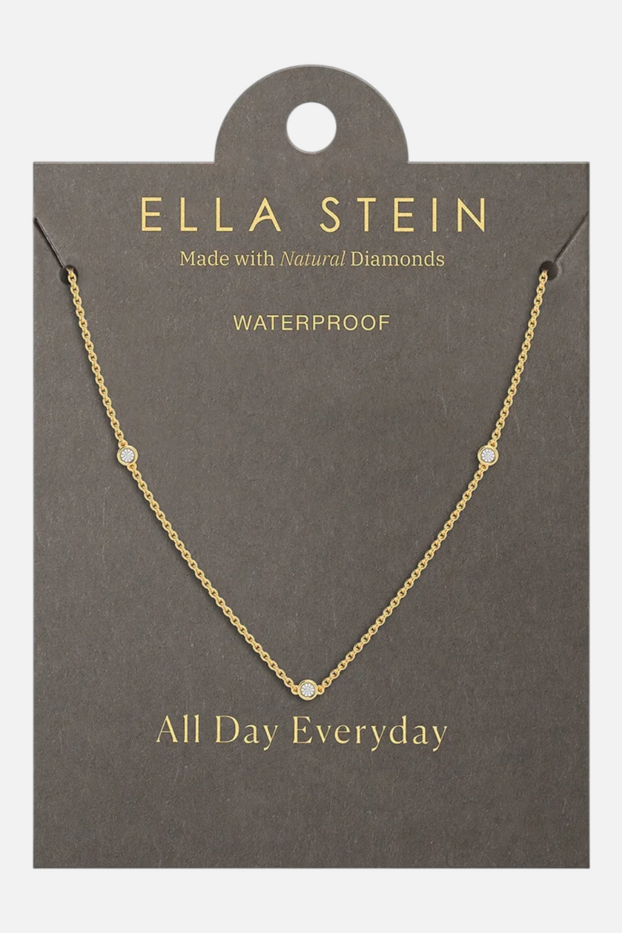 Ella Stein Waterproof Dot-To-Dot Chain Necklace in Gold – back view