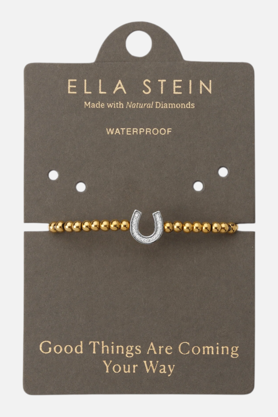 Ella Stein Waterproof Lucky Horseshoe Beaded Bracelet – back view