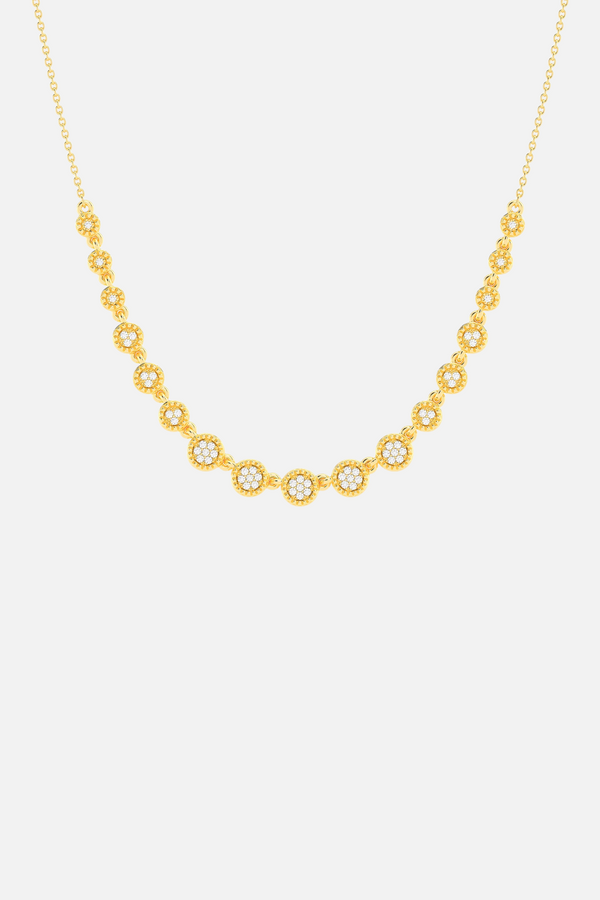 Ella Stein Waterproof Multi Circle Chain Necklace in Gold