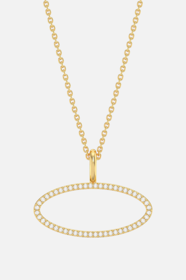 Ella Stein Waterproof One With the Oval Pendant Necklace in Gold
