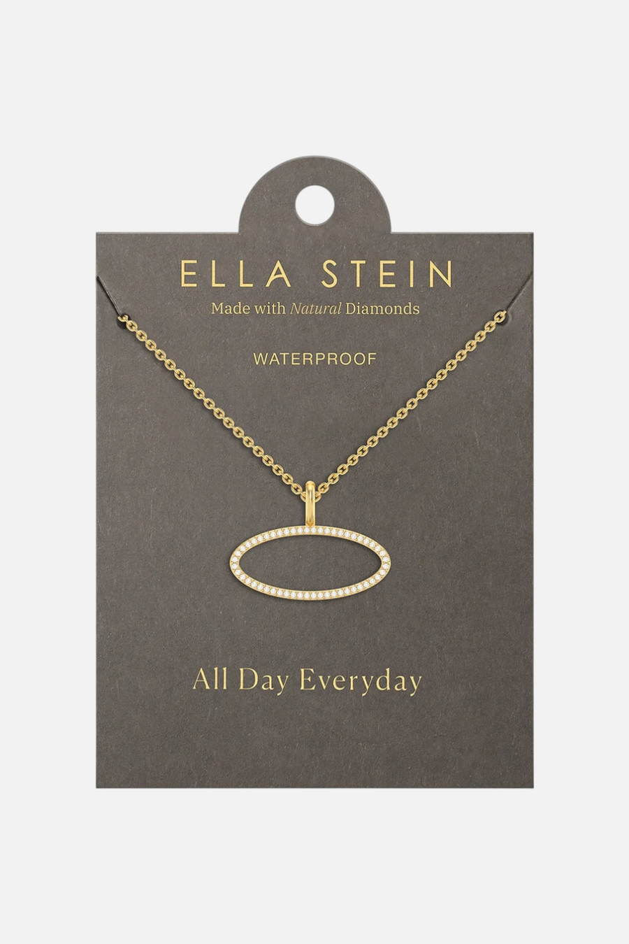 Ella Stein Waterproof One With the Oval Pendant Necklace in Gold – side view