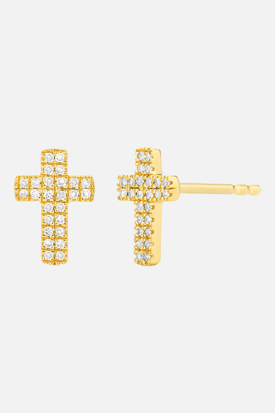 Ella Stein Waterproof Small Cross Stud Earrings – detail