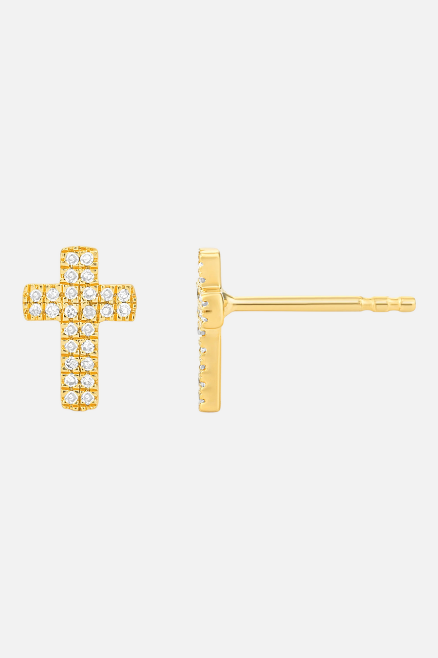 Ella Stein Waterproof Small Cross Stud Earrings – flat lay