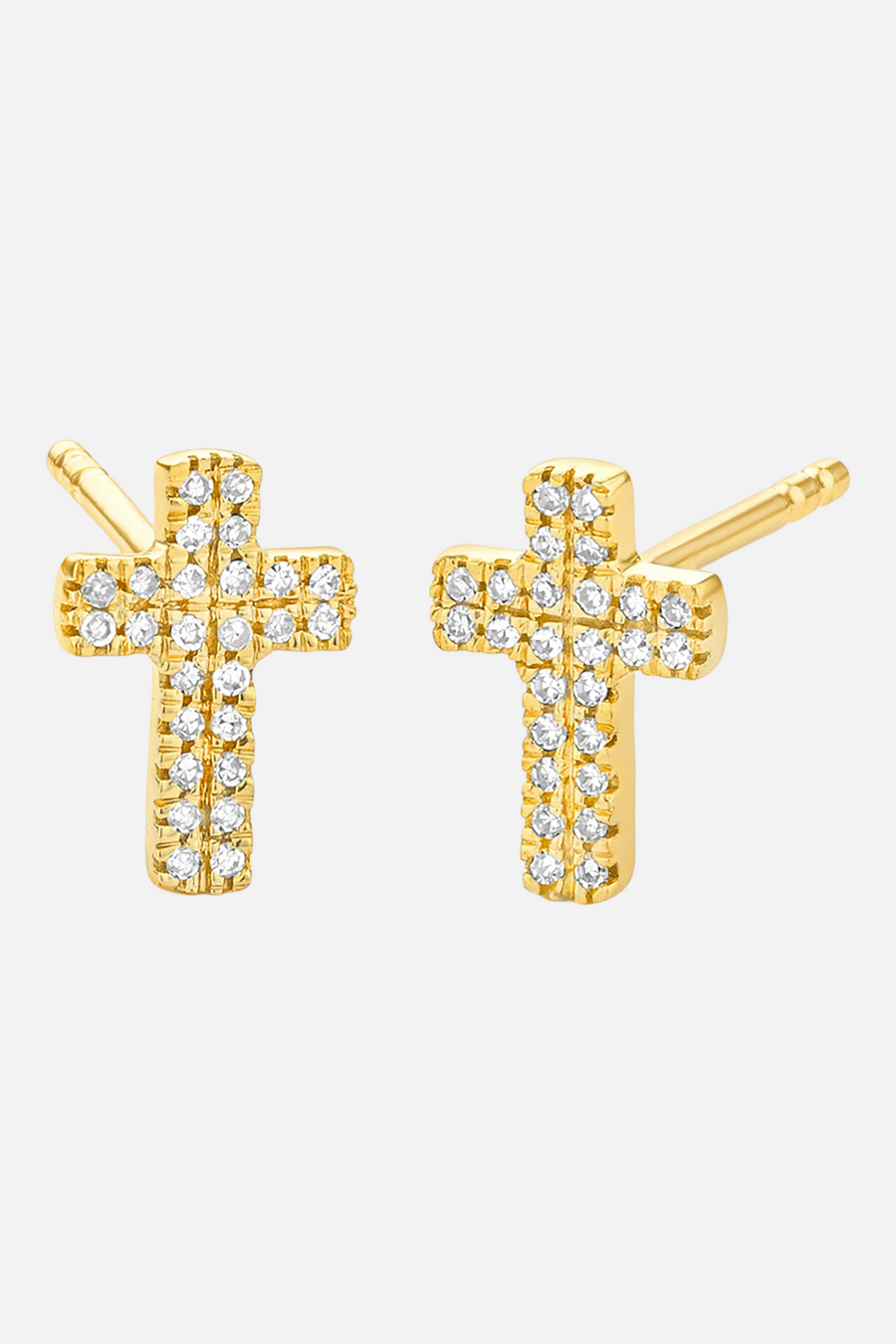 Ella Stein Waterproof Small Cross Stud Earrings – front view