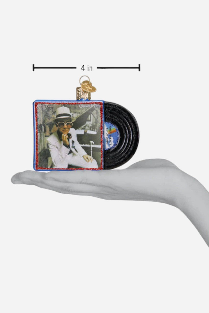 Elton Greatest Hits Album Ornament – detail