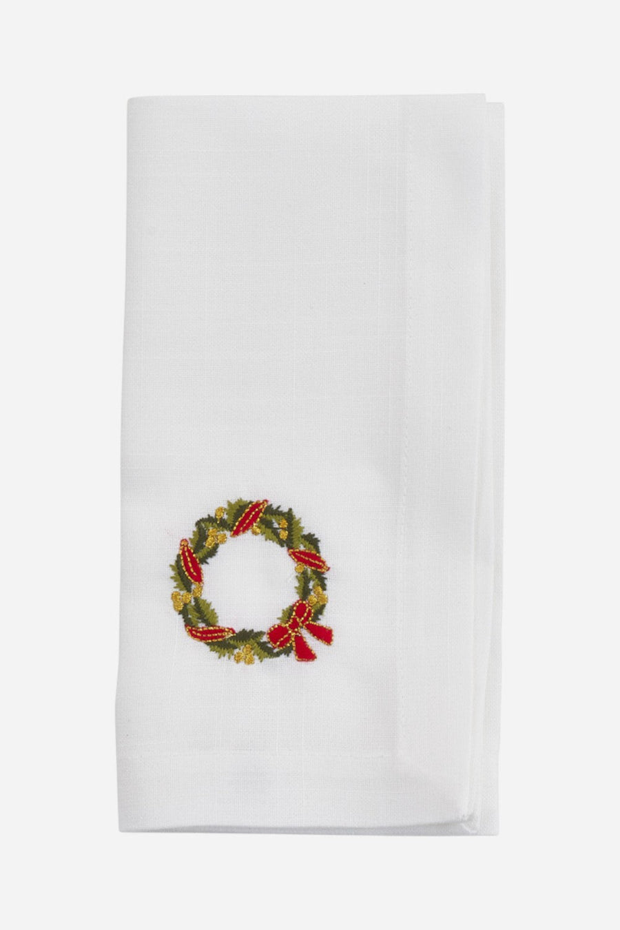Embroidered Wreath Napkin Set of 4 – front view