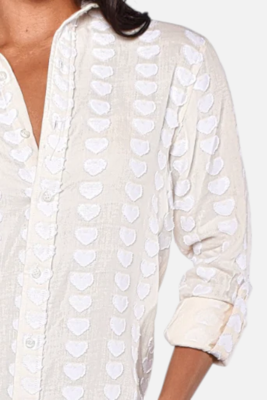 Emily Phillips White Hearts Midi Dress