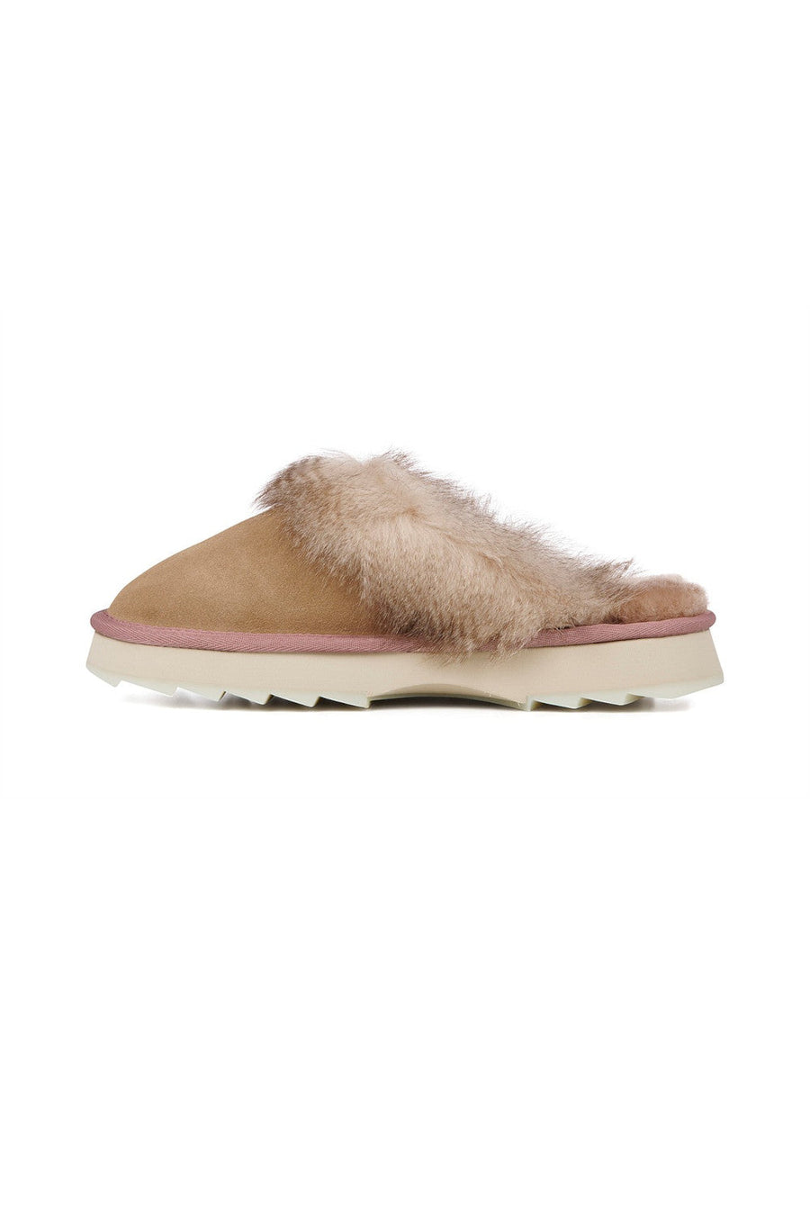 Emu Australia Jolie Sharky Crimp Slippers in Camel – detail