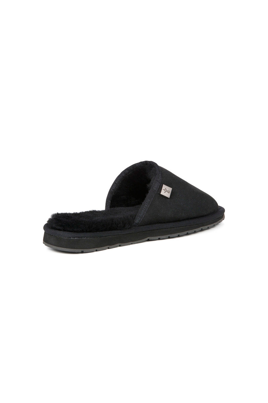 Emu Australia Platinum Yamba Slippers in Black – side view