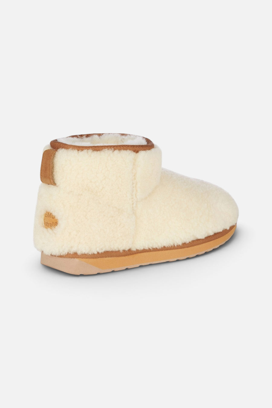 Emu Australia Stinger Micro Teddy Bootie in Natural – back view