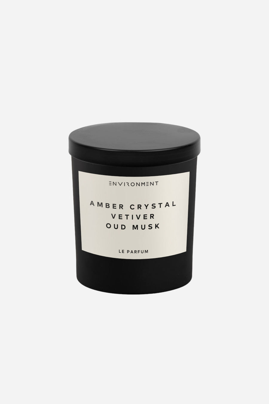 Environment Candles Amber Crystal Vetiver Oud Musk Candle with Lid and Box - 8 Oz – front view