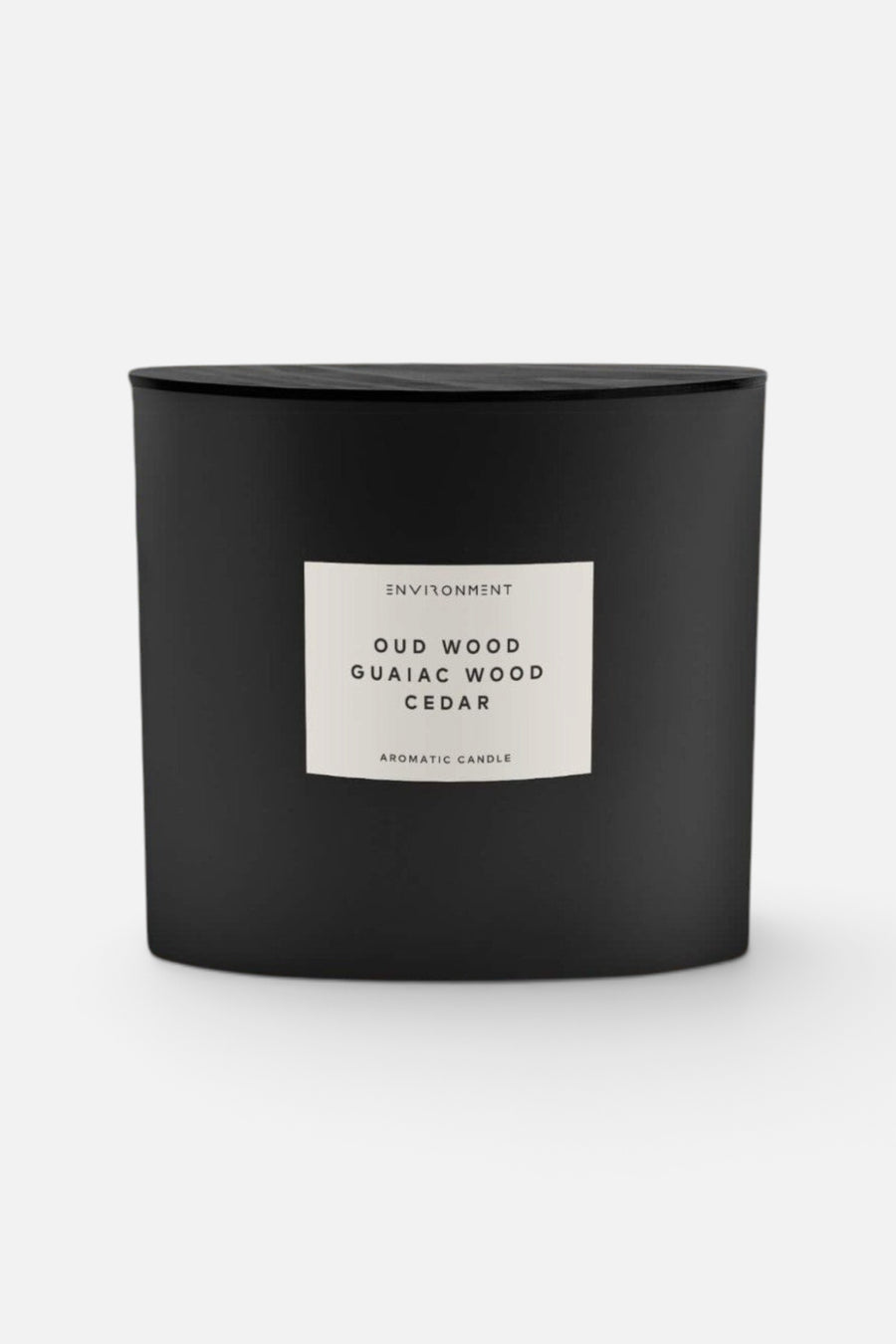 Environment Candles Oud Wood | Guaiac Wood | Cedar 4-Wick Candle – back view