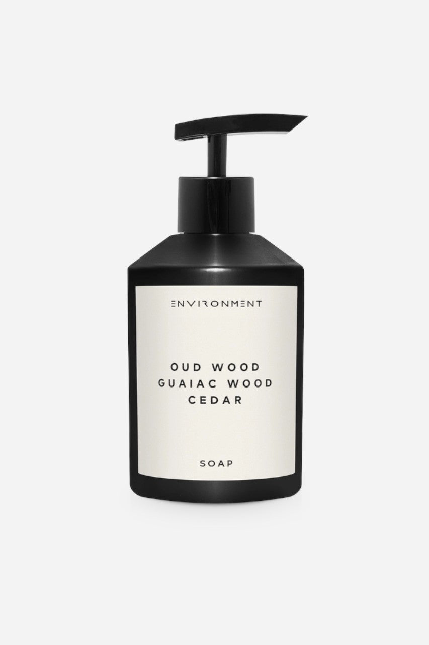 Environment Candles Oud Wood | Guaiac Wood | Cedar Hand Soap – front view