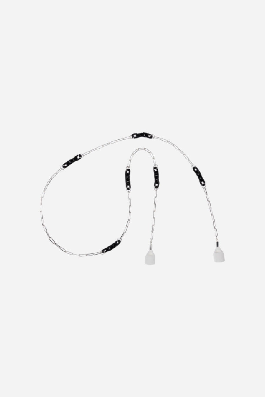 Espresso Black Silver Airpod Chain – front view