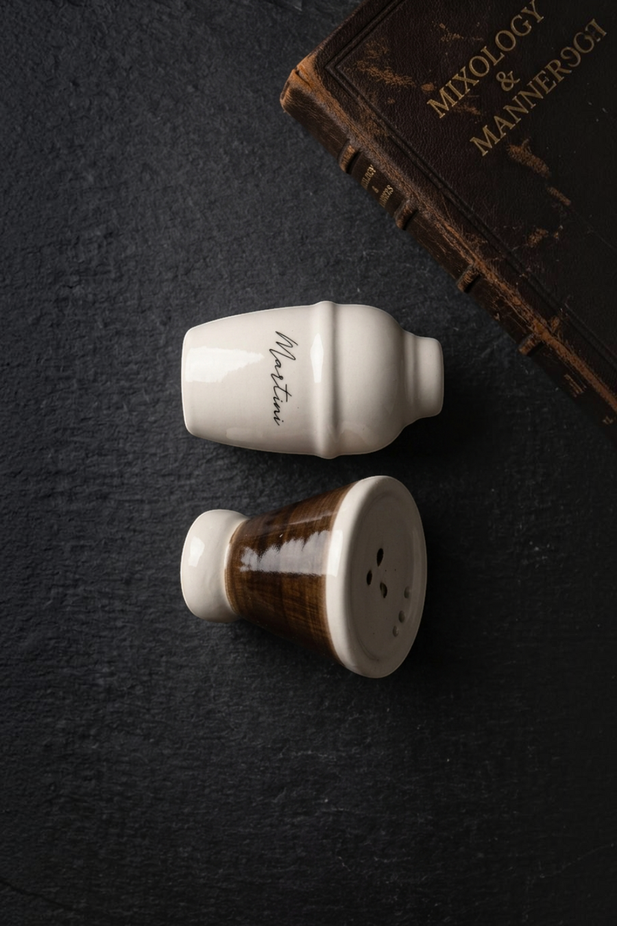 Espresso Martini Salt & Pepper Shaker – back view