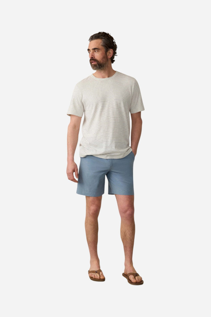 Faherty All Day Short 2.0 - 7" in Deep Marine – side view