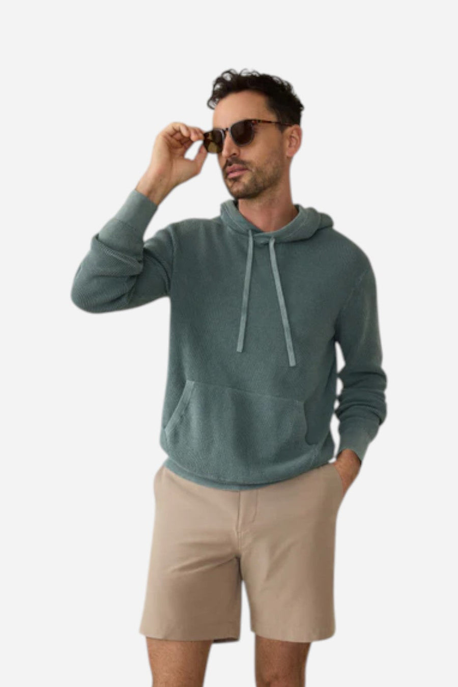 Faherty All Day™ Short 2.0 (7") in Khaki – back view