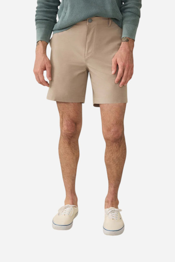 Faherty All Day™ Short 2.0 (7") in Khaki