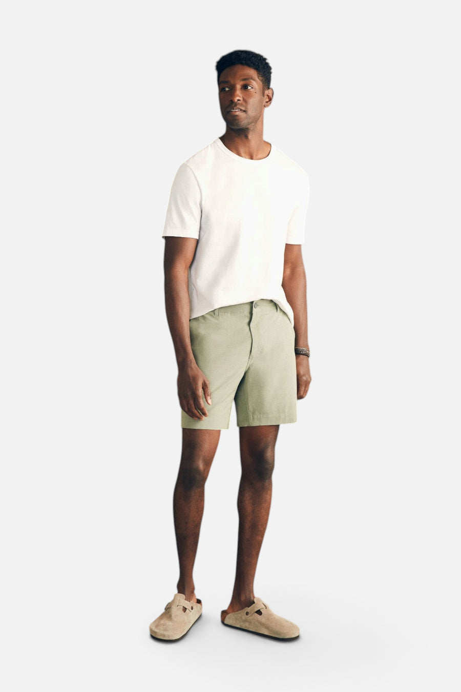 Faherty Belt Loop All Day Shorts 7" in Olive – back view