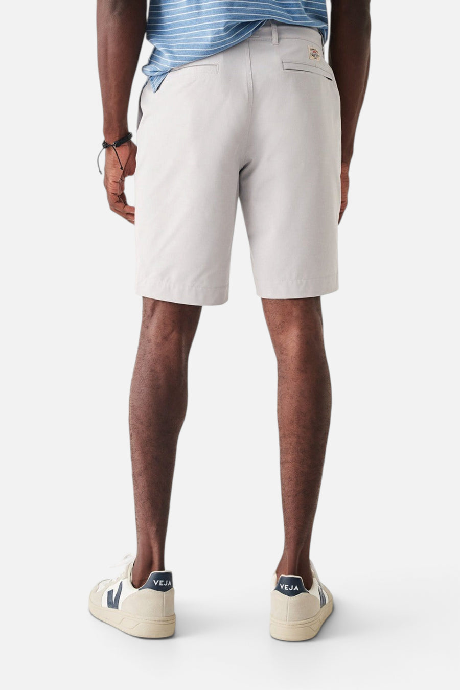 Faherty Belt Loop All Day™ Shorts in Stone – back view