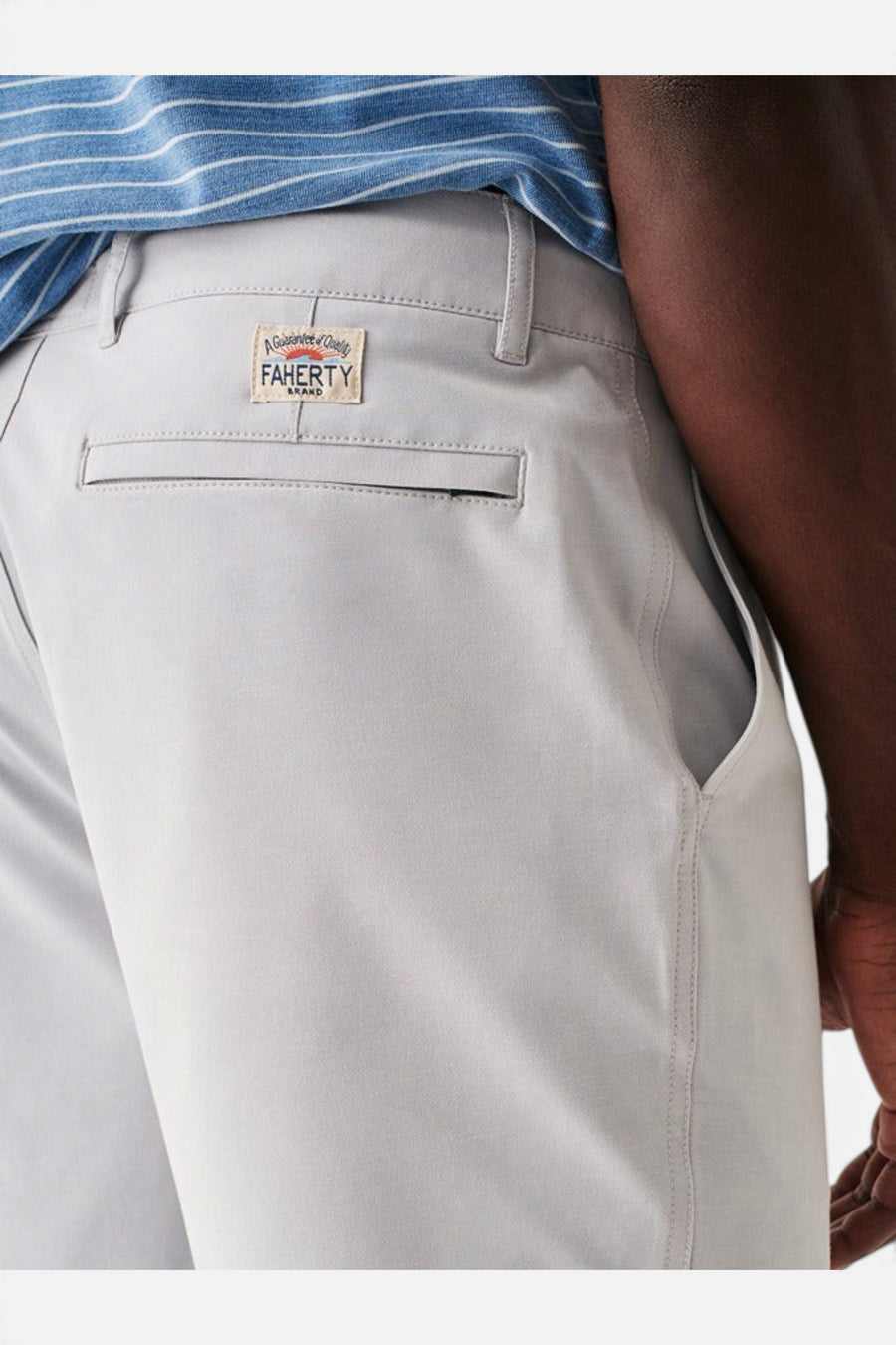 Faherty Belt Loop All Day™ Shorts in Stone – side view