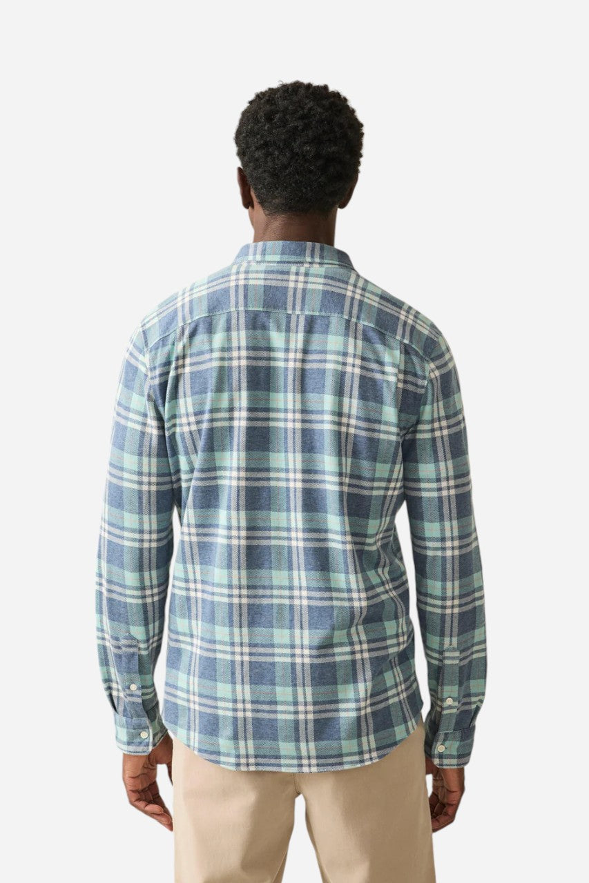 Faherty Coastline Knit Shirt Holbrook Island Plaid – detail