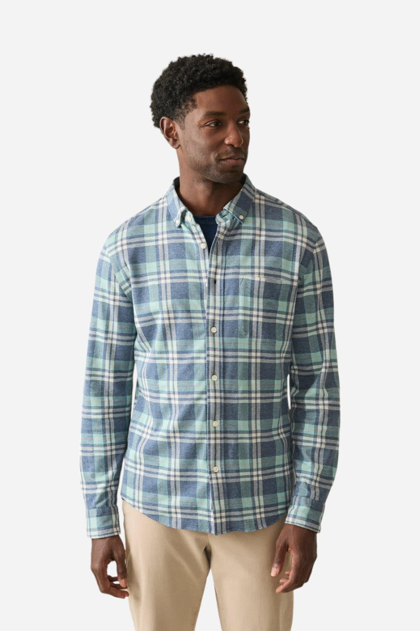Faherty Coastline Knit Shirt Holbrook Island Plaid – front view