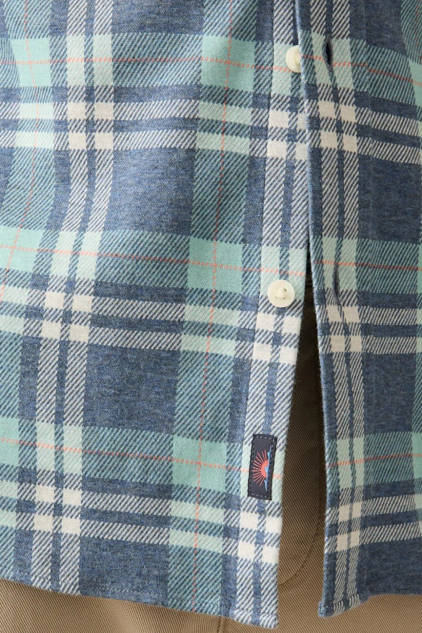 Faherty Coastline Knit Shirt Holbrook Island Plaid – side view