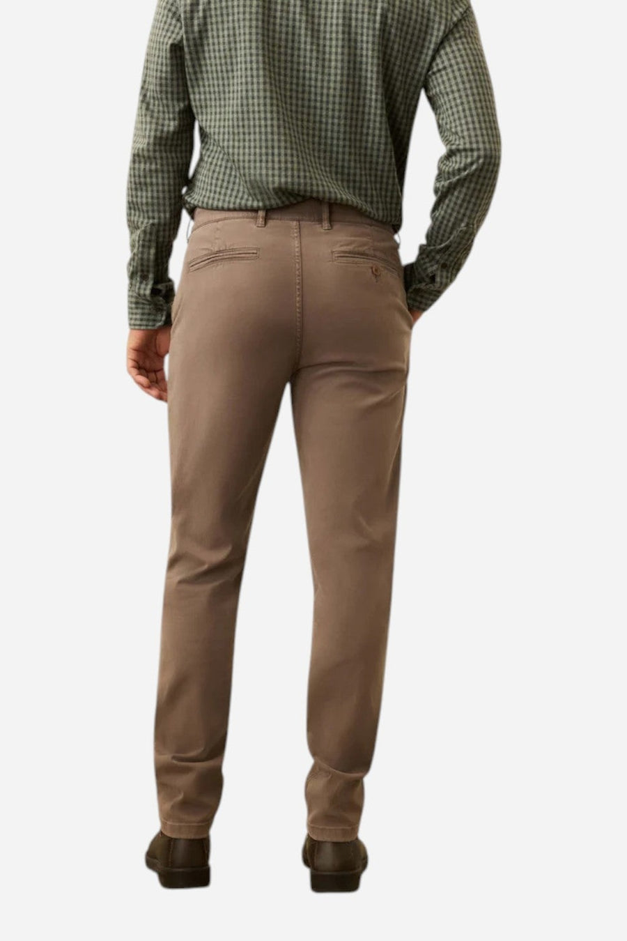Faherty Coastline Stretch Chino in Alpine Brown – back view