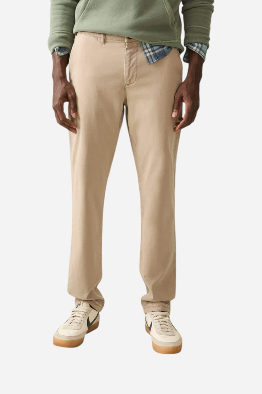 Faherty Coastline Stretch Chino in Utility Khaki – front view